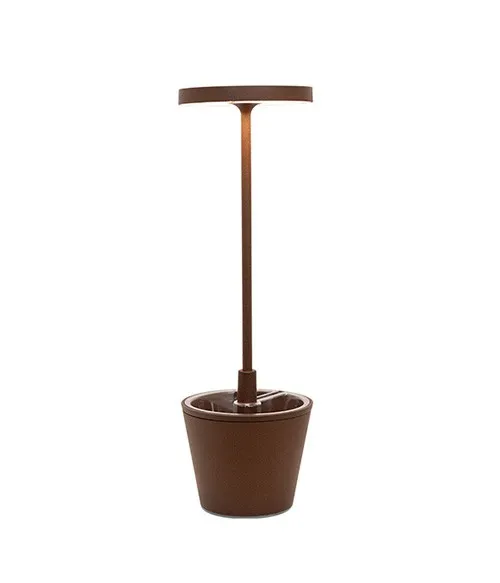 Lampe de table LED Poldina Reverso Corten Safran H35cm