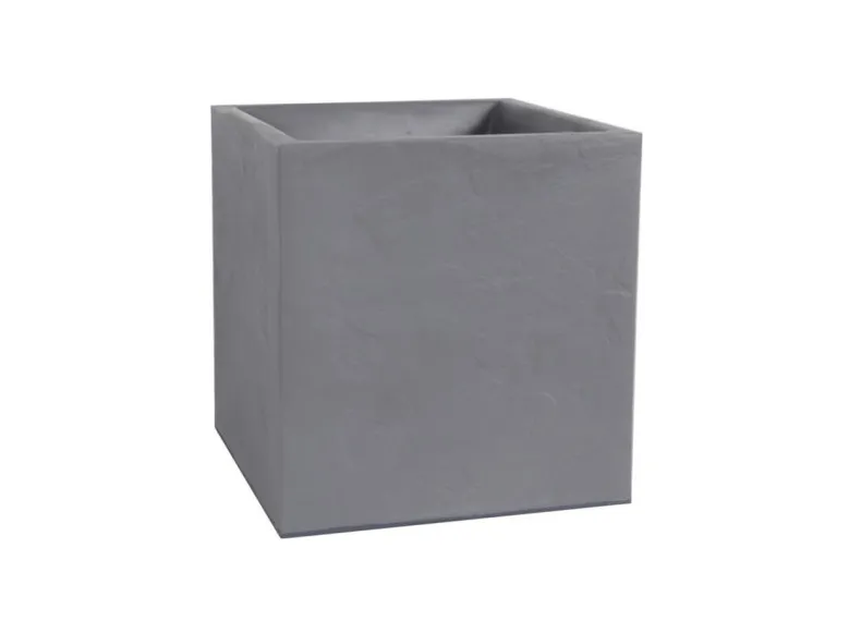 Jardinière carrée Volcania effet pierre 39,5 x 39,5 x 43,5 cm - 31 L