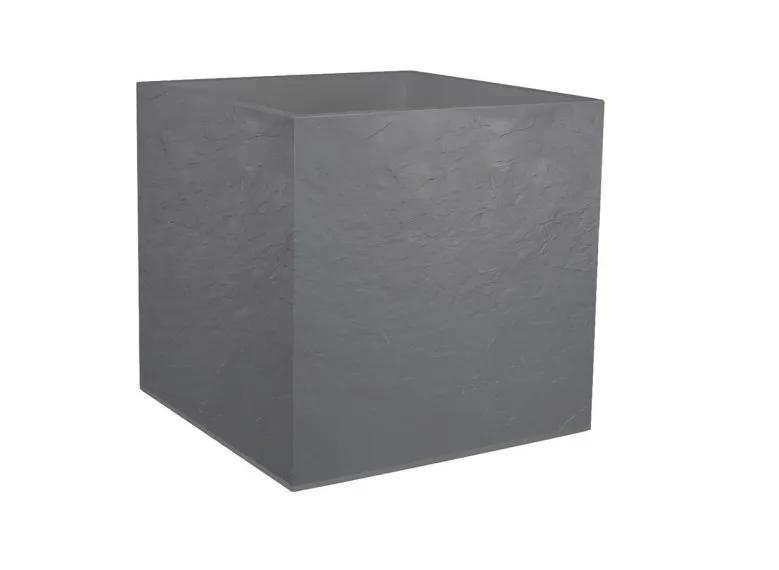 Jardinière carrée Volcania effet pierre 49,5 x 49,5 x 49,5 cm - 57 L