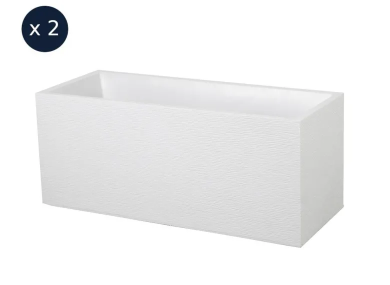 Lot de 2 Jardinières rectangulaire Graphit - 99,5 x 39,5 x 43,5 cm - 97 L