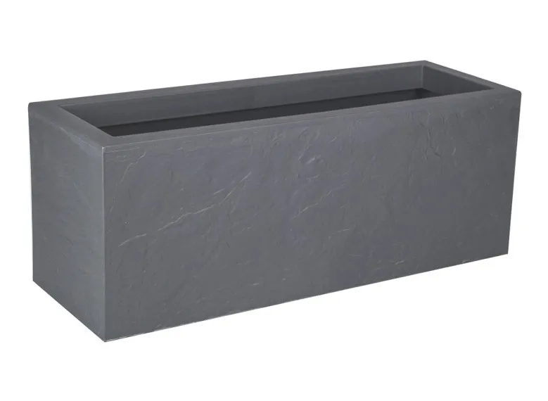 Jardinière rectangulaire Volcania Up effet pierre - Eda