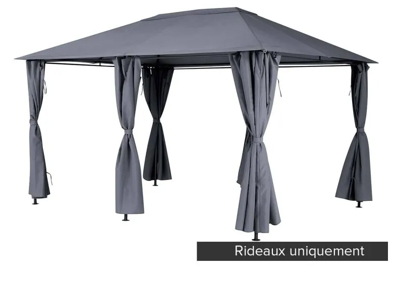 Jeu de 6 rideaux pour la tonnelle Santorini 3 x 4 m - Hespéride