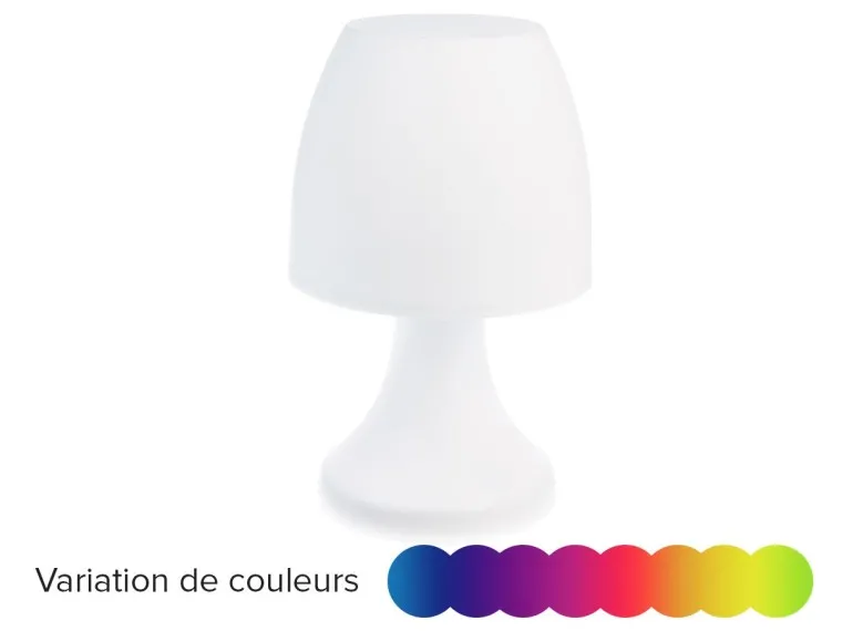Lampe champignon à poser avec variation de couleur