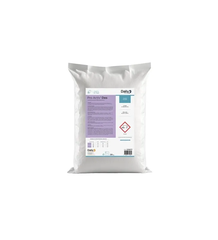 Lessive poudre désinfectante PRO ACTIV - Sac de 20 kg