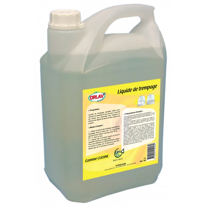 Liquide de trempage est un produit de trempage développé pour la rénovation de la vaisselle et des couverts.