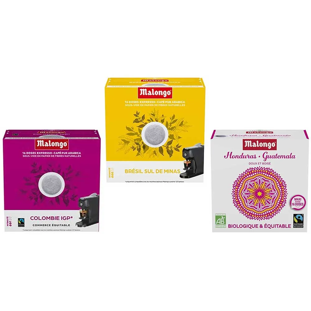 Lot de 48 doses de café - Machine EOH - MALONGO