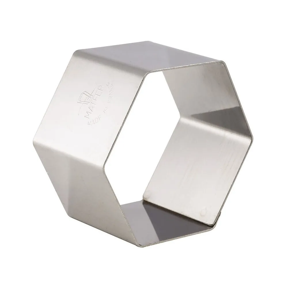 Lot de 4 nonnettes MATFER forme hexagone en inox 7x7x4cm