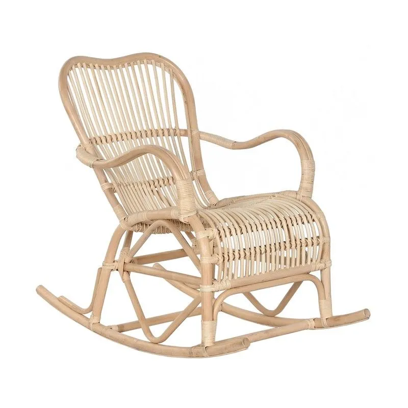 Chaise à bascule de jardin en rotin naturel, 64 x 102 x 95 cm | Indonésie