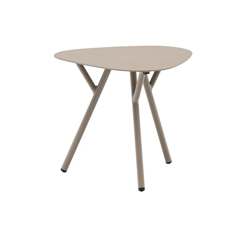 Table d'appoint de jardin en aluminium taupe, 50 x 50 x 50 cm | Galt