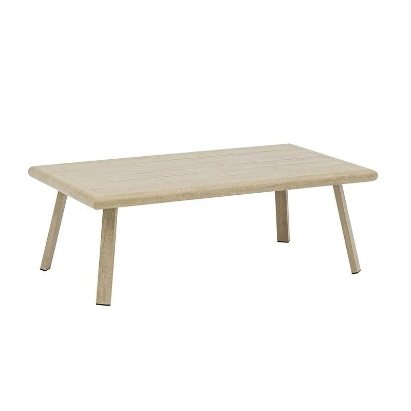 Table basse en aluminium naturel, 120 x 68,5 x 42 cm | harmonie