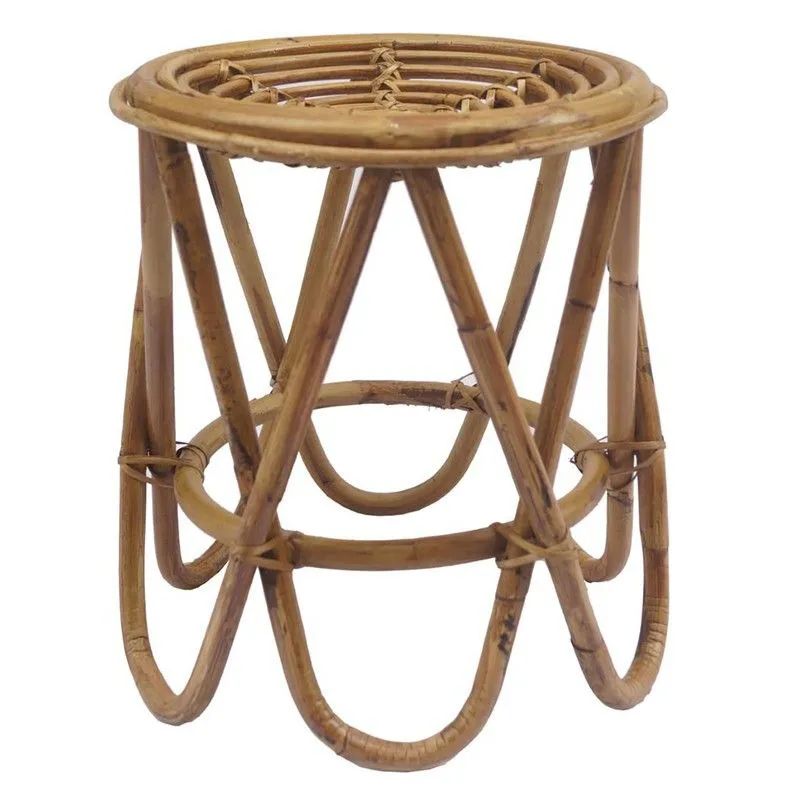 Table d'appoint d'extérieur en rotin, Ø37x41 cm