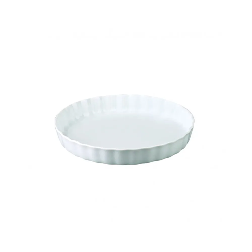 Moule à tarte 30cm blanc Apilco en porcelaine