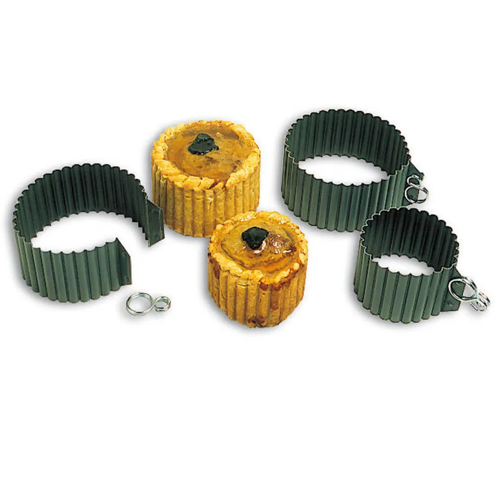 Pâté en Croûte Exopan Rond Cannelé Diamètre 6,5 cm Hauteur 5 cm - MATFER