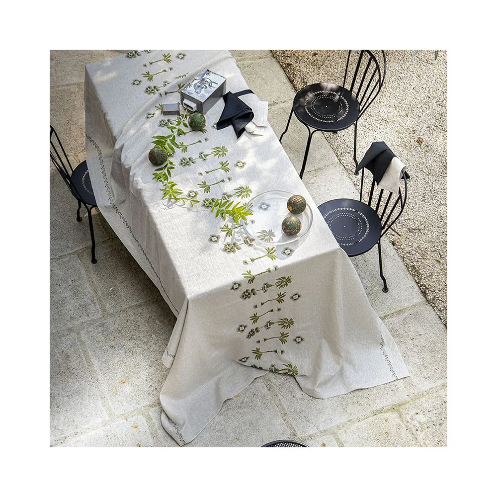 Nappe Barbade Alexandre Turpault 100% lin - 3 dimensions