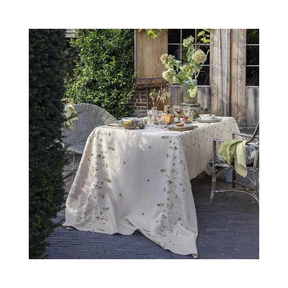 Nappe Infusion Alexandre Turpault 100% lin - 3 dimensions