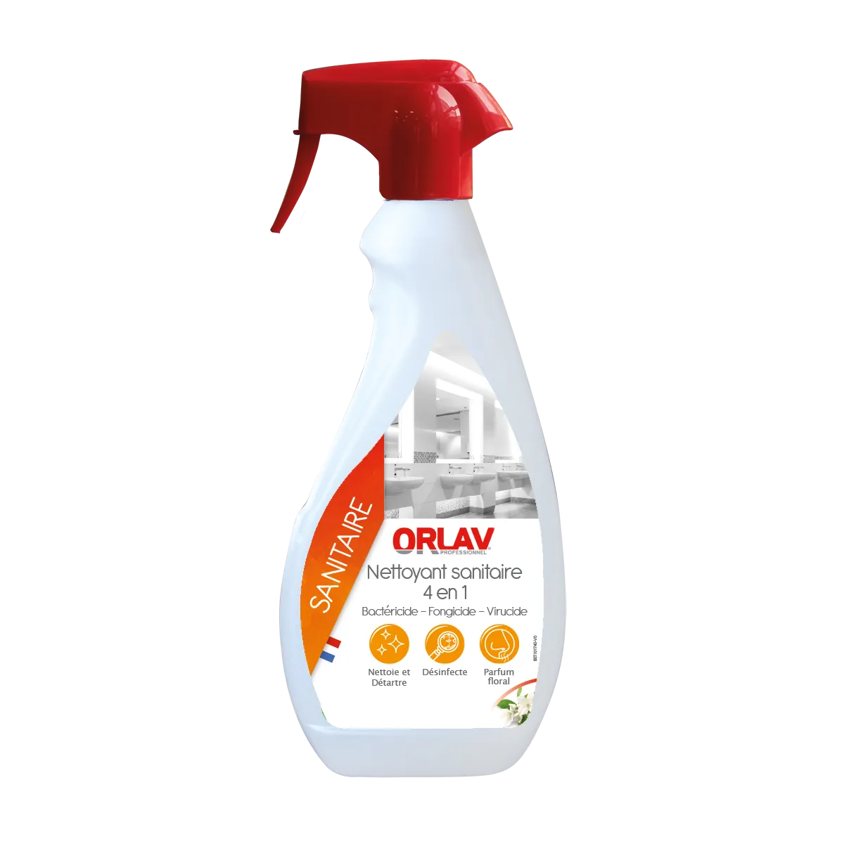 ORLAV nettoyant désinfectant sanitaire 4 en 1 PAE