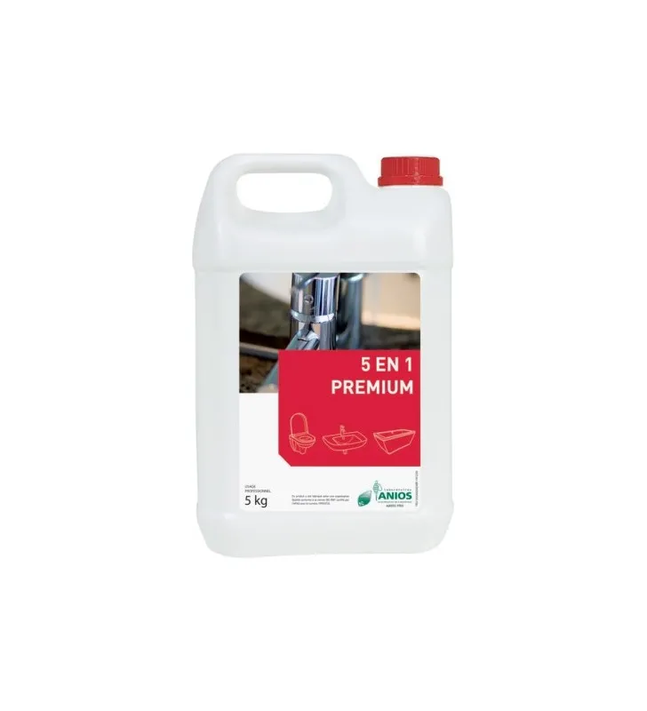 Nettoyant détartrant désinfectant 5 en 1 PRENIUM ANIOS® - Bidon 5kg