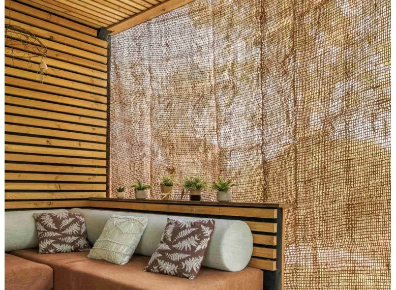 Ombrière naturelle en fibres de coco - Jardiline