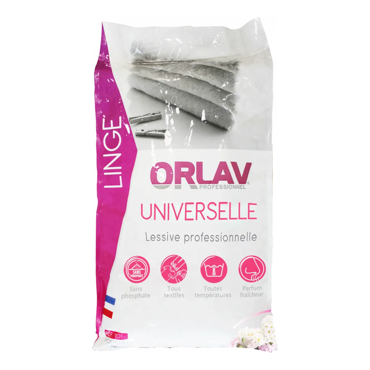 ORLAV lessive poudre blanc et couleur sac de 20 kg