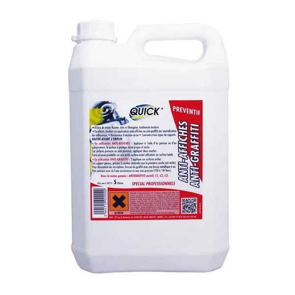 P00150 - Anti-affiches anti-graffitis Préventif 5L QUICK