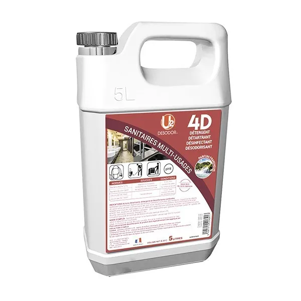 P01326 - Détergent Désinfectant Détartrant 4D Fraicheur 5L DESODOR