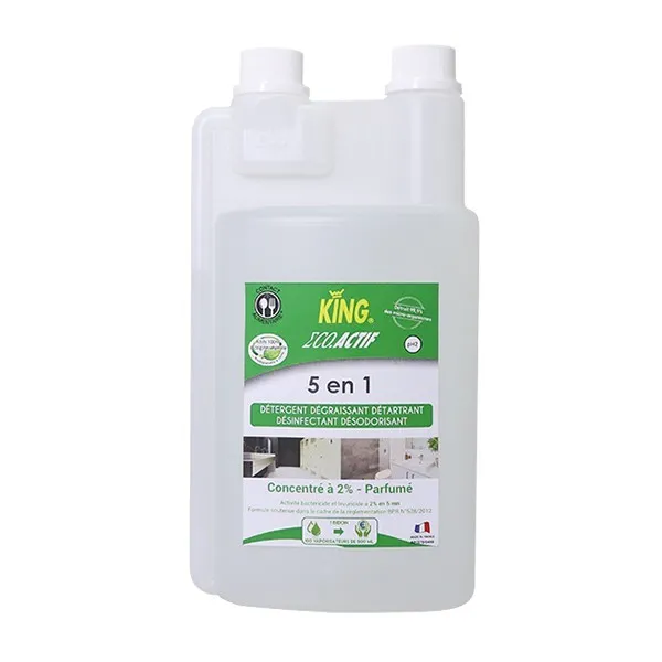P01336 - Eco Actif 5 en 1 Acide lactique Menthe - flacon doseur 2% 1L KING
