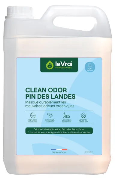 Le vrai professionnel clean odor pin des landes élimine les mauvaises odeurs - Bidon 5 Litres