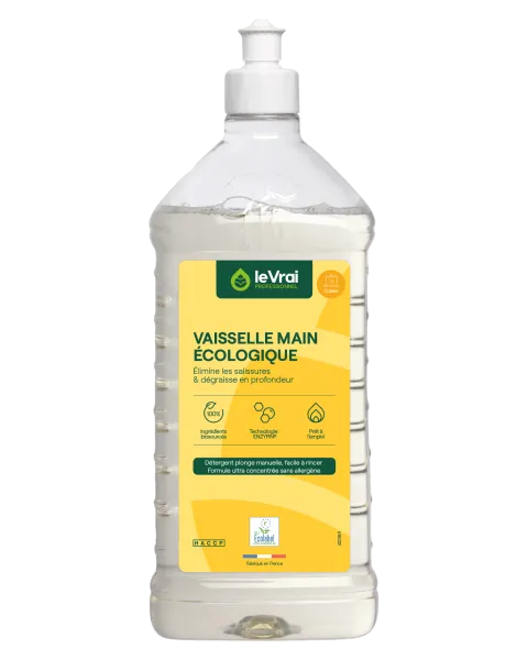 Le vrai professionnel vaisselle main écologique technologie enzypin® - Flacon 1L