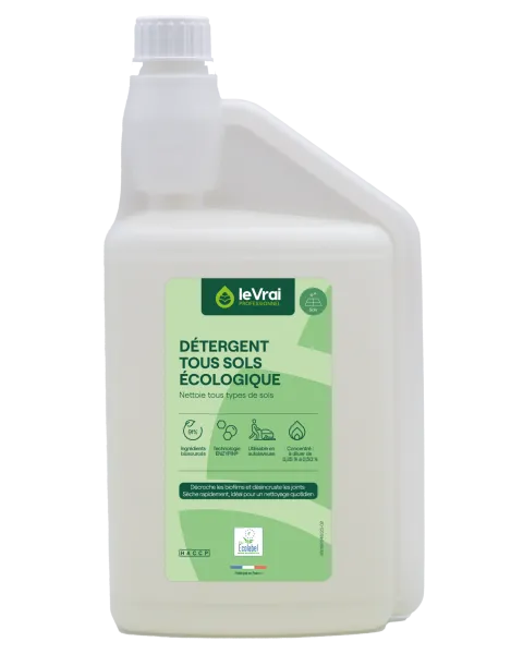 Le vrai professionnel détergent tous sols ecologique technologie enzypin® - Bidon 1L ou 5L