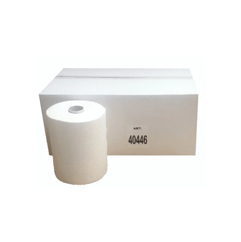 Papier essuie-mains en rouleaux compatible type EM 140m - 2 plis - Blanc