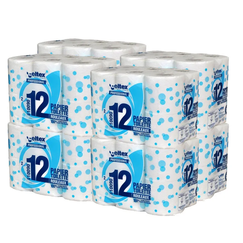 96 Rouleaux - Papier Hygiénique PROFESSIONAL 12 - 2 plis - Blanc 180F par rouleau