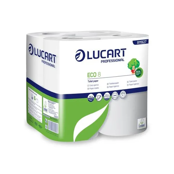 ECO 8 Papier toilette compact en rouleau 8 RLX Lucart