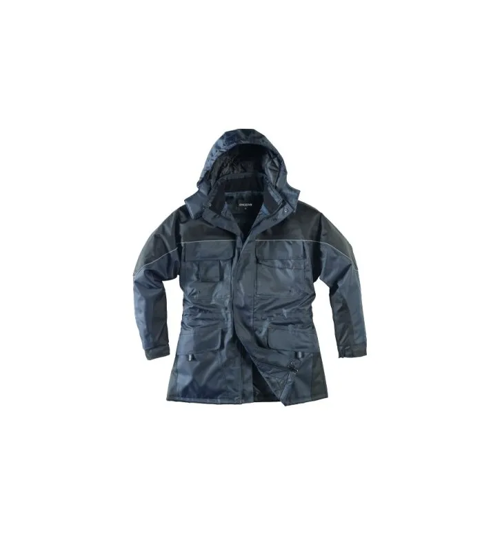 Parka polyester enduit PU. imperméable