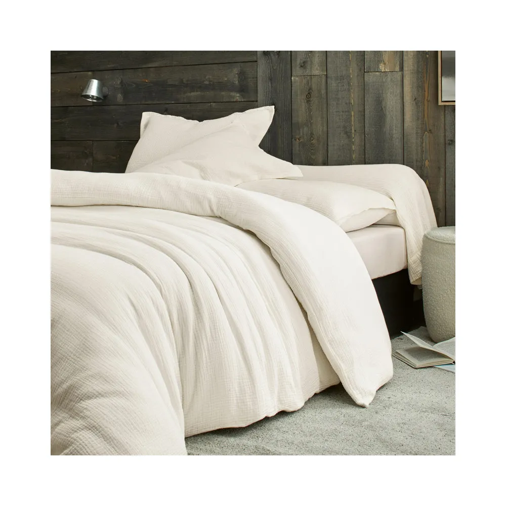 Parure de lit COSY gaze de coton Blanc des Vosges - 7 coloris