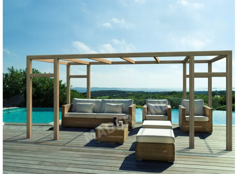 Pergola autoportée en bois lamellé-collé Montreuil - Maderland