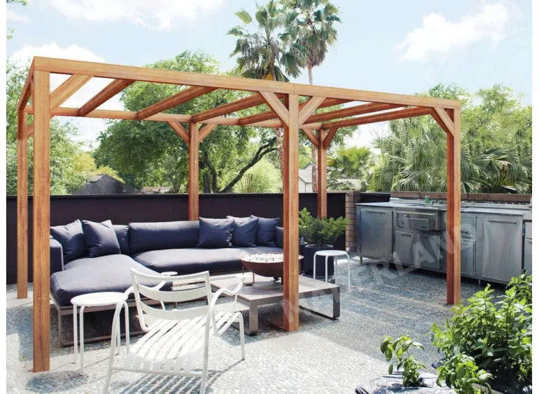 Pergola autoportée en bois lamellé-collé Toulon - Maderland