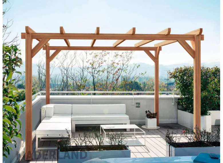 Pergola autoportée en bois lamellé-collé Villeurbanne - Maderland