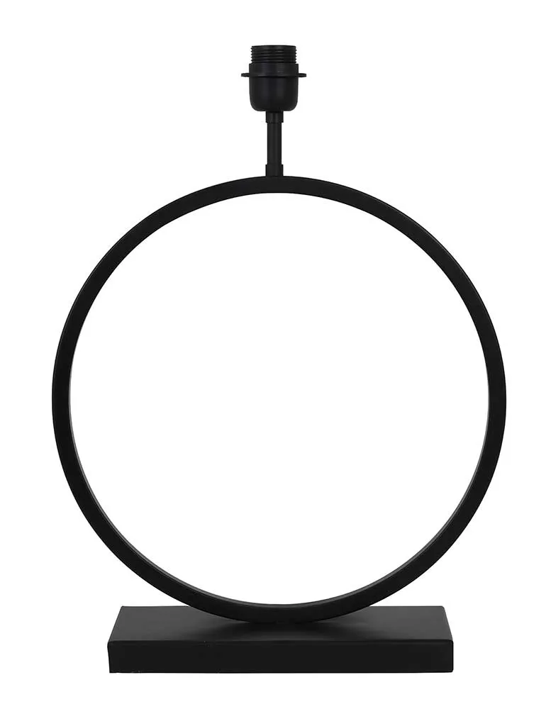 Pied de lampe de chevet cercle Light & Living Liva noir