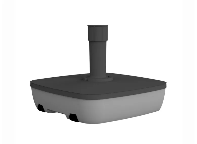 Pied de parasol carré en plastique à remplir 25 L gris foncé/béton - EDA