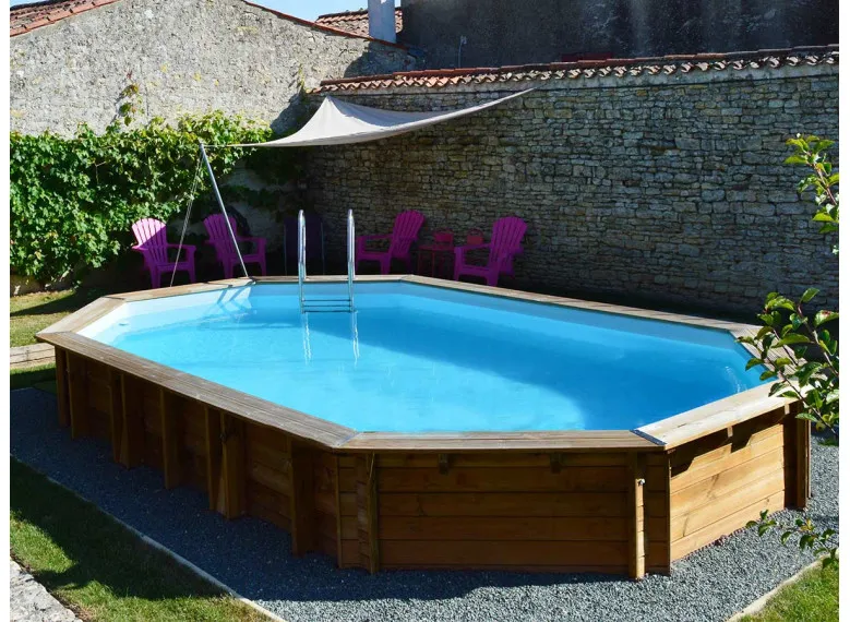 Piscine bois Safran 2 6,20 x 3,95 x 1,36 m - Gré