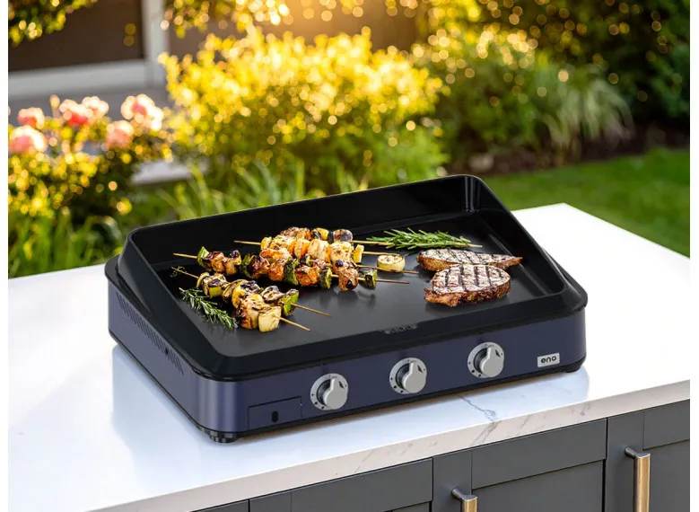 Plancha à gaz 3 brûleurs ENOSIGN 80 Bleu navy - ENO