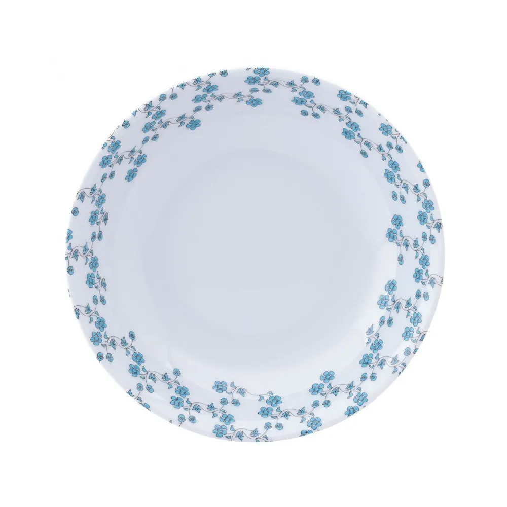 Plat Fleurs bleues Deshoulières - 4 dimensions