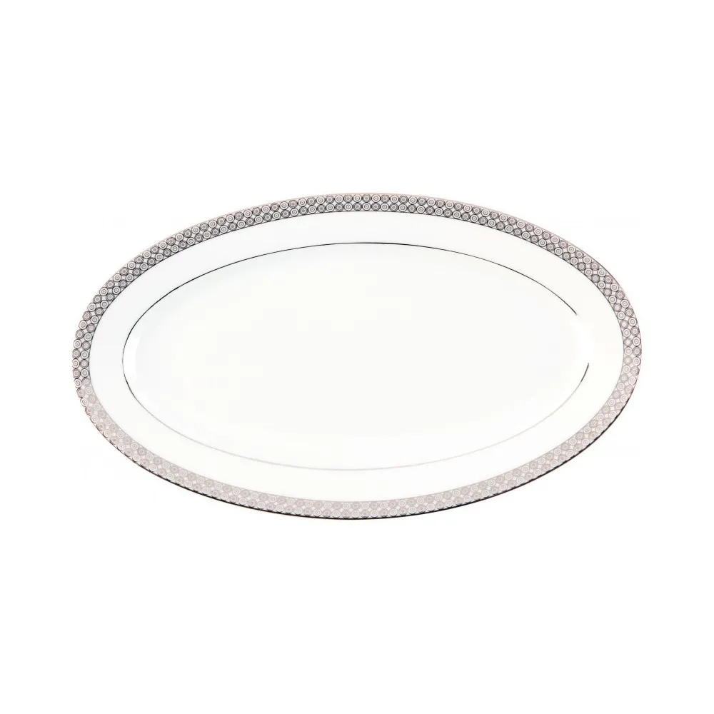 Plat en porcelaine Parure Deshoulières - 6 dimensions