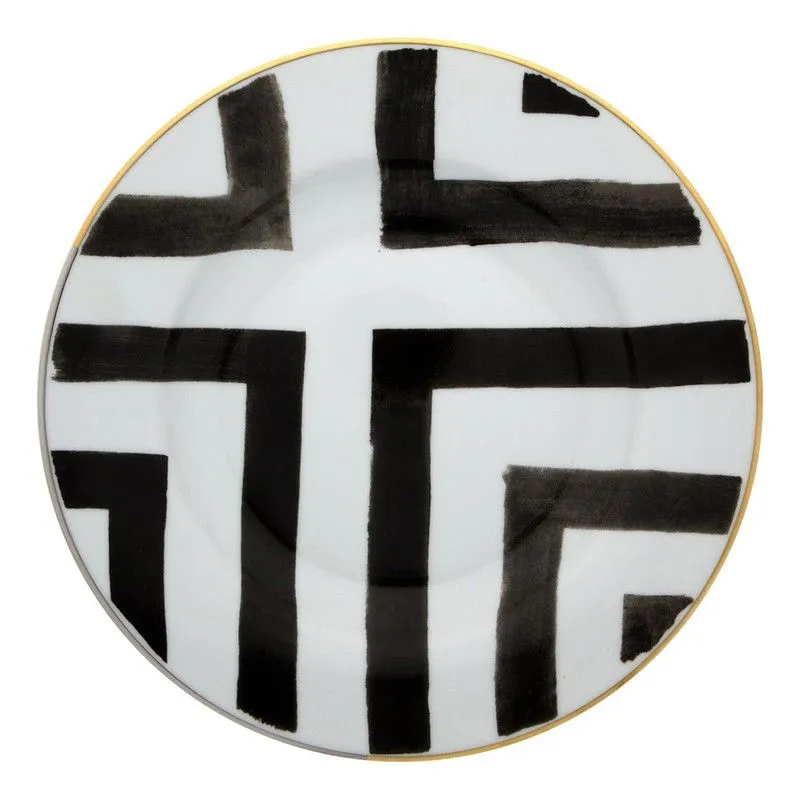 Assiette creuse en porcelaine multicolore, Ø 22,8 x 3,6 cm | Soleil et ombre