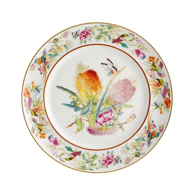 Assiette plate "Ananas" en porcelaine multicolore, Ø 27,9 x 3 cm | Palais Royal