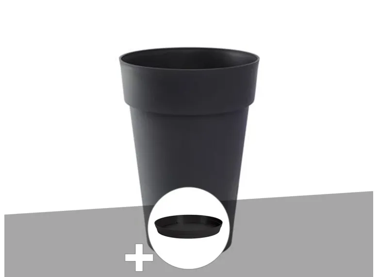 Pot de fleur rond Toscane + Soucoupe - Eda