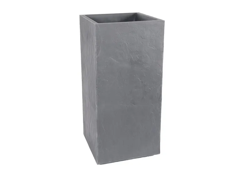 Pot de fleurs carré Haut Volcania - 39,5 x 39,5 x 80 cm - 31 L