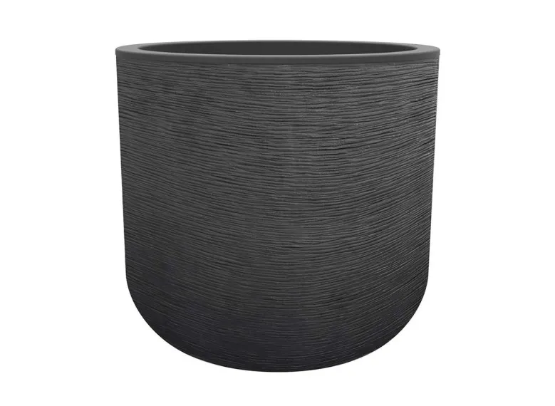 Pot de fleurs rond en plastique EDA Graphit Up - Ø 50 cm