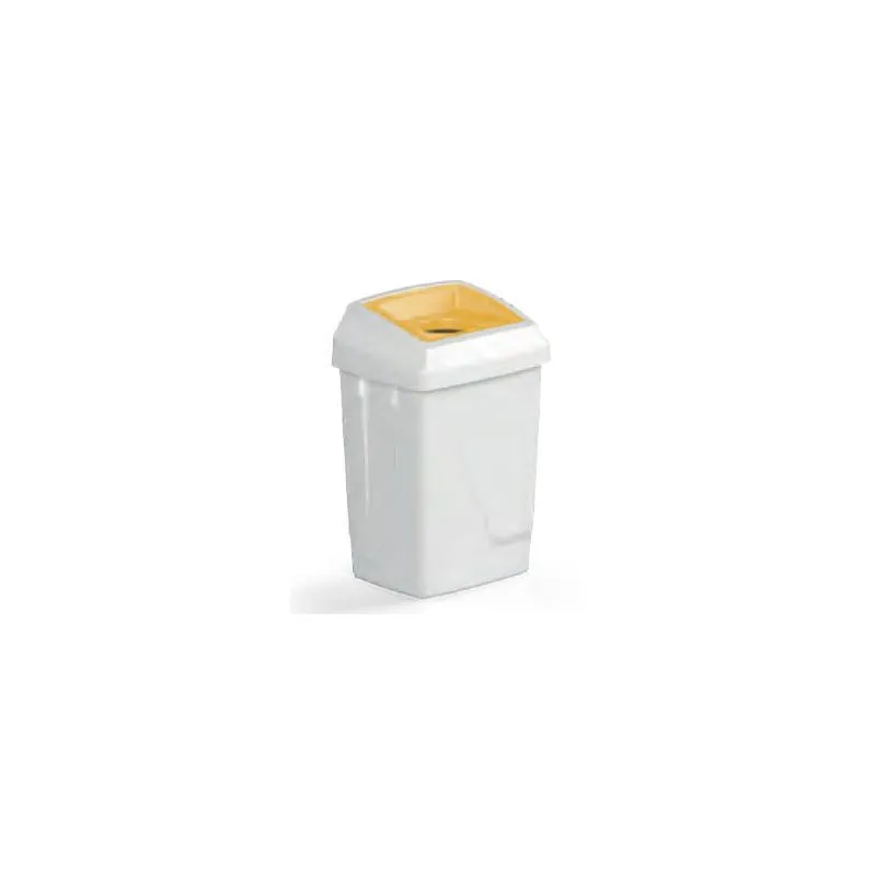 Poubelle container 50 L ATLAS FIT couvercle rond jaune collecte verre plastique metal FILMOP