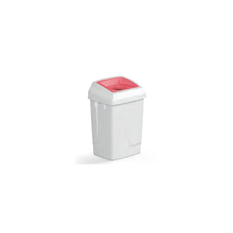Poubelle container 50 L ATLAS FIT couvercle rond rouge collecte verre plastique metal FILMOP